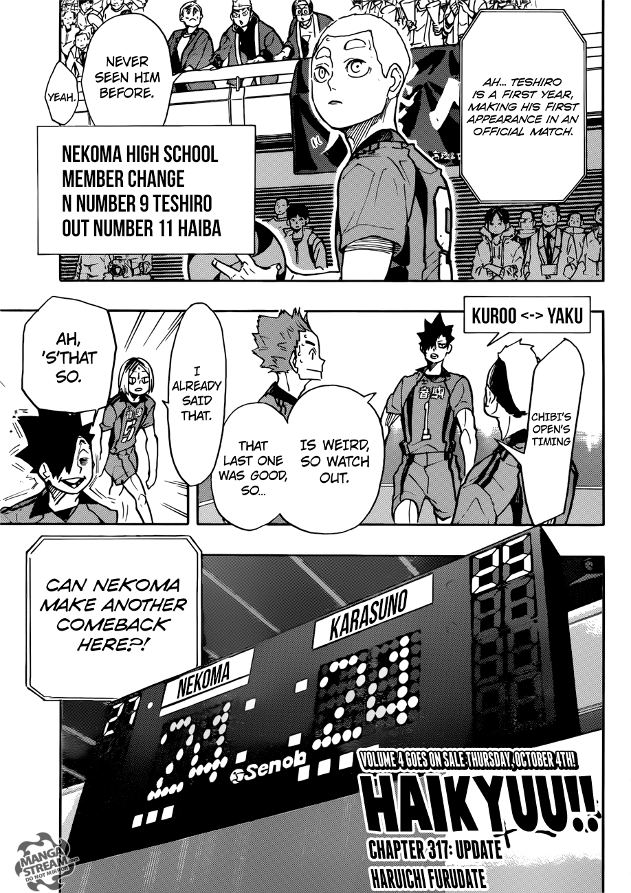 Haikyuu!!, Chapter 317 image 01